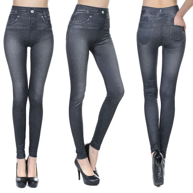 Stretchable Bleached Pencil High Waist Jeans