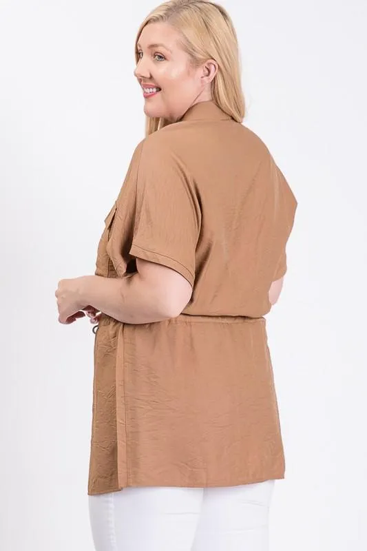 Tunic Shirt W/ Elastic Waist