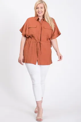 Tunic Shirt W/ Elastic Waist