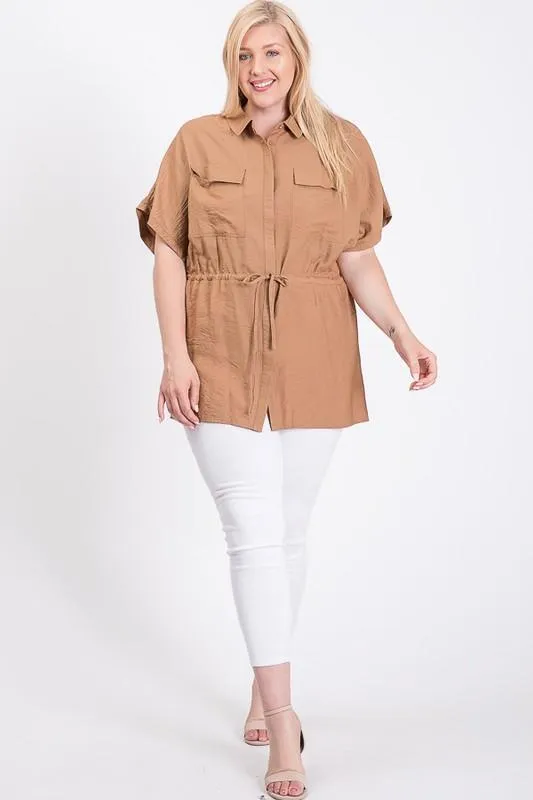 Tunic Shirt W/ Elastic Waist