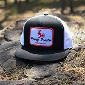 WHISKEY BENT ROWDY ROOSTER BLACK/WHITE HAT