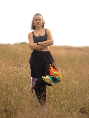 Women's Sunset Serenity Hippy Aladdin Balloon Harem Pants For Travel Yoga Dance